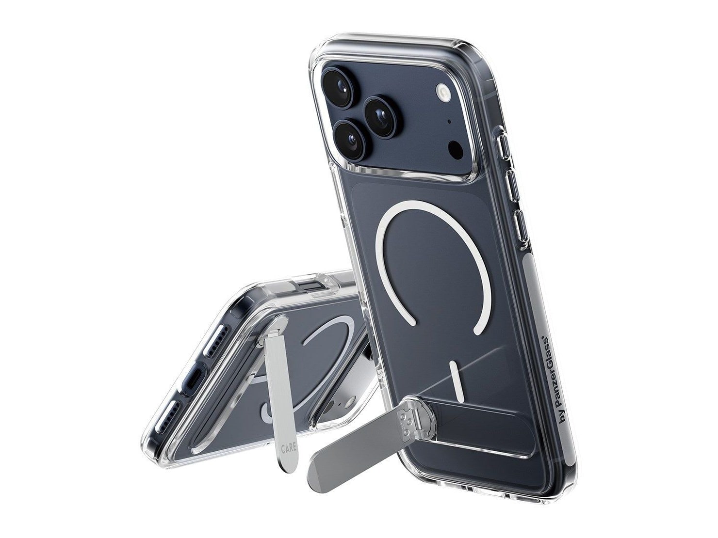 PanzerGlass - CARE Kickstand Case Transparent w. MagSafe iPhone 17 Pro Max