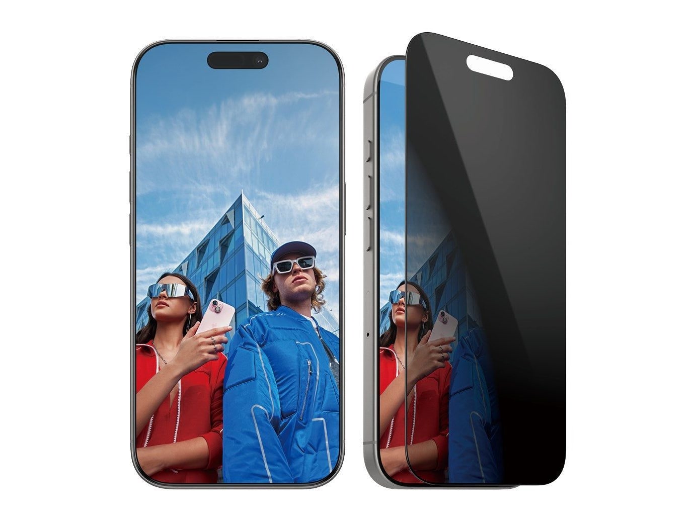 PanzerGlass - 2-Way Privacy Screen Protector iPhone 16 Pro Ultra-Wide Fit w. EasyAligner