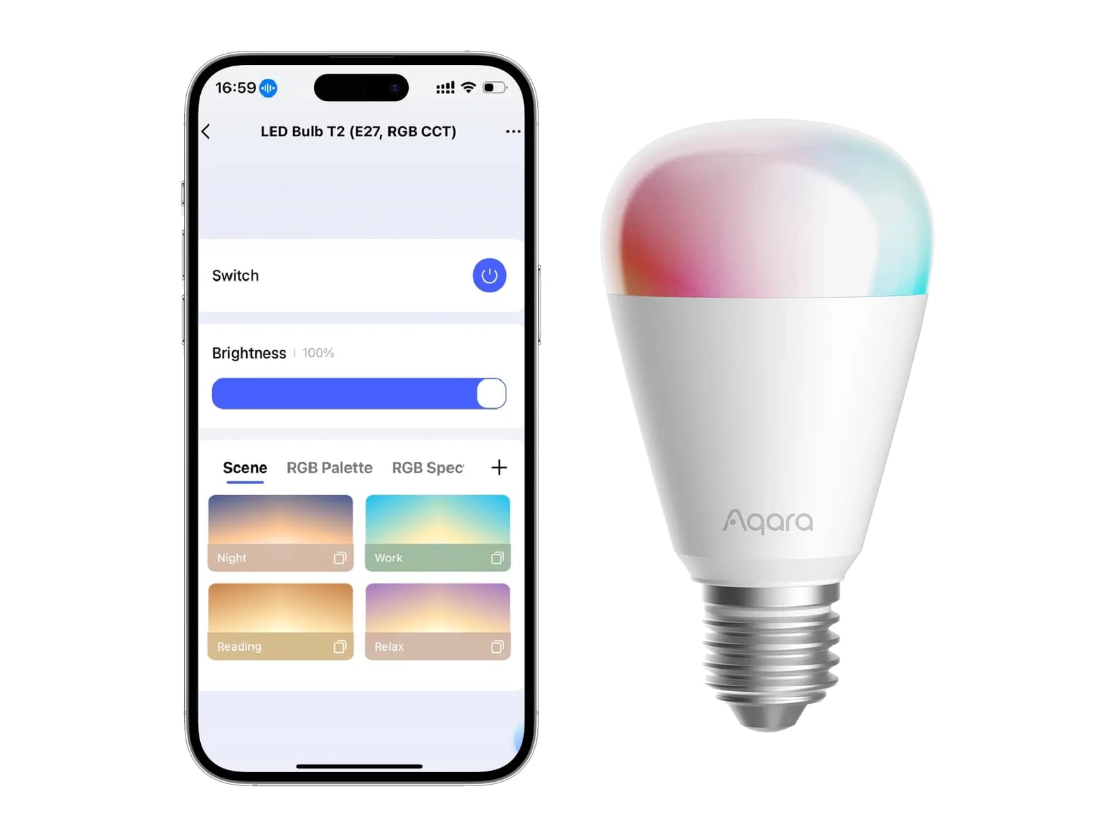 Aqara - LED Bulb T2 E26 RGB CCT Smart Lighting