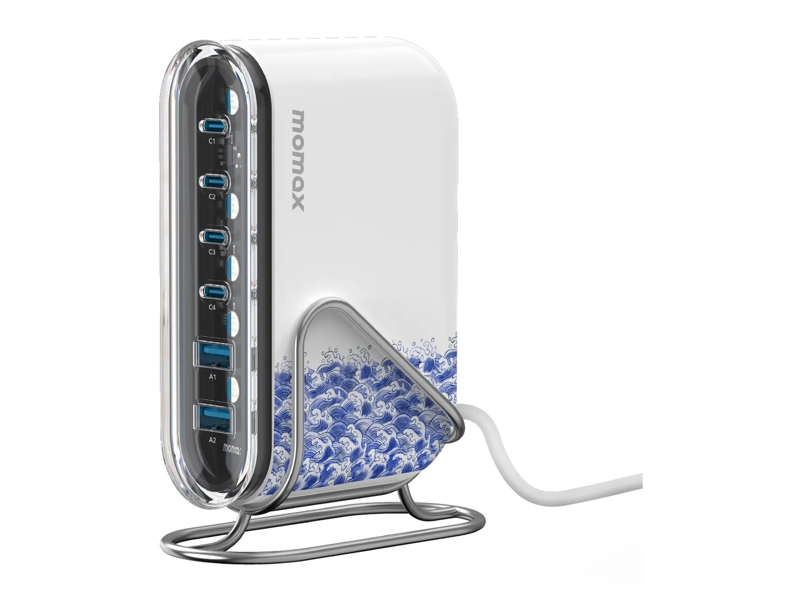 MOMAX - 1-Charge Flow+ 6-Port GaN Charger 120W - Yuet Tung White Wall Chargers