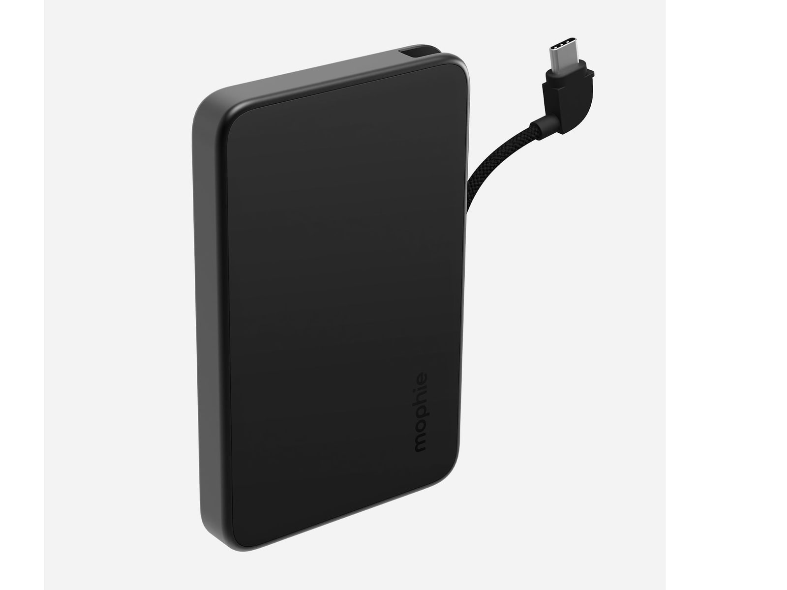 mophie - Powerstation Plus Mini 5K with Integrated Cable Black Power Banks