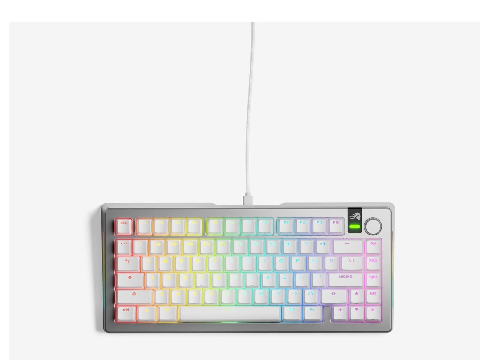 Glorious - GMMK 3 PRO Prebuilt 75% Mechanical Keyboards - Silver