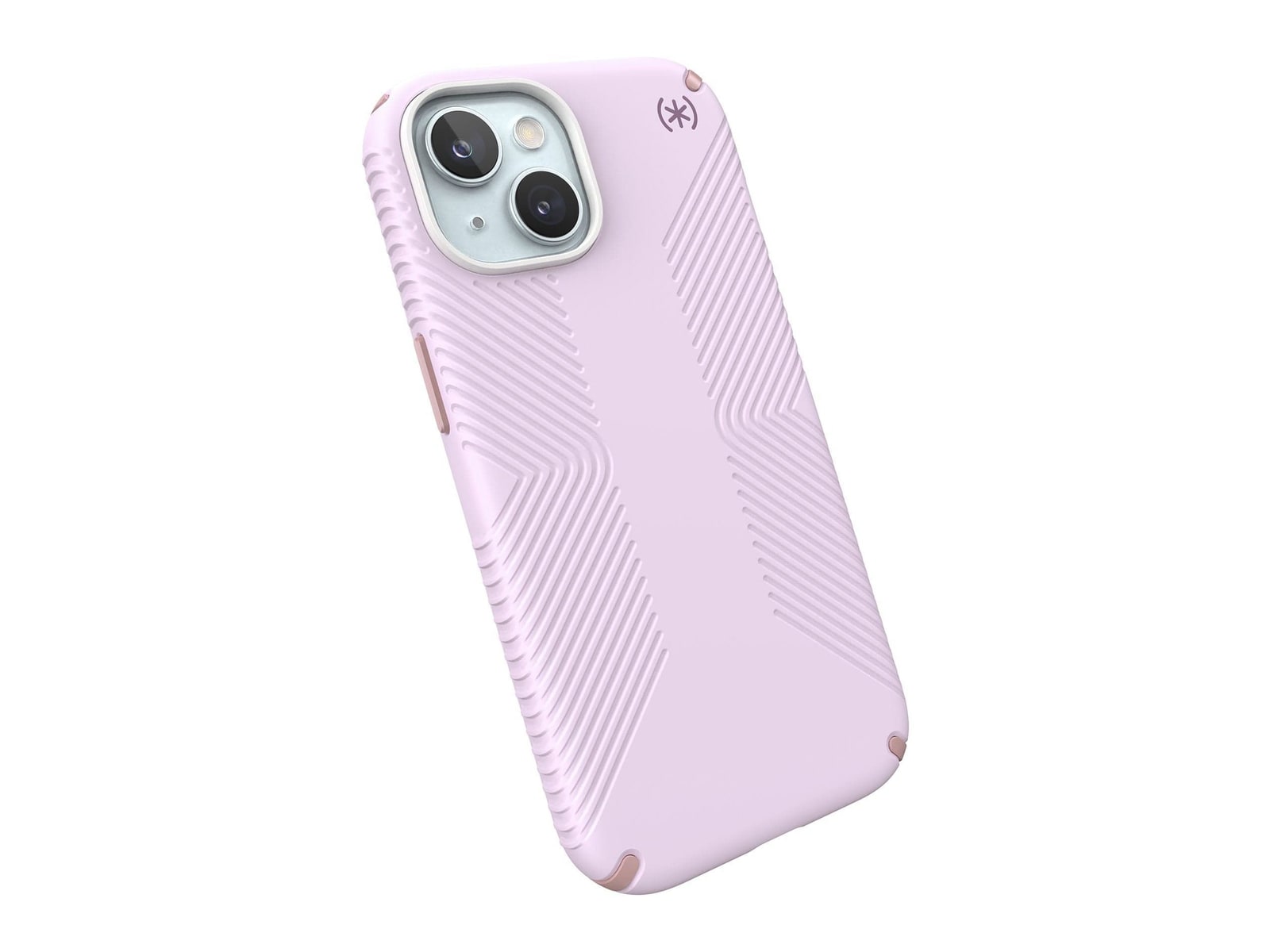 Speck - Presidio2 Grip MagSafe - iPhone 15 - Soft Lilac/Carnation Petal