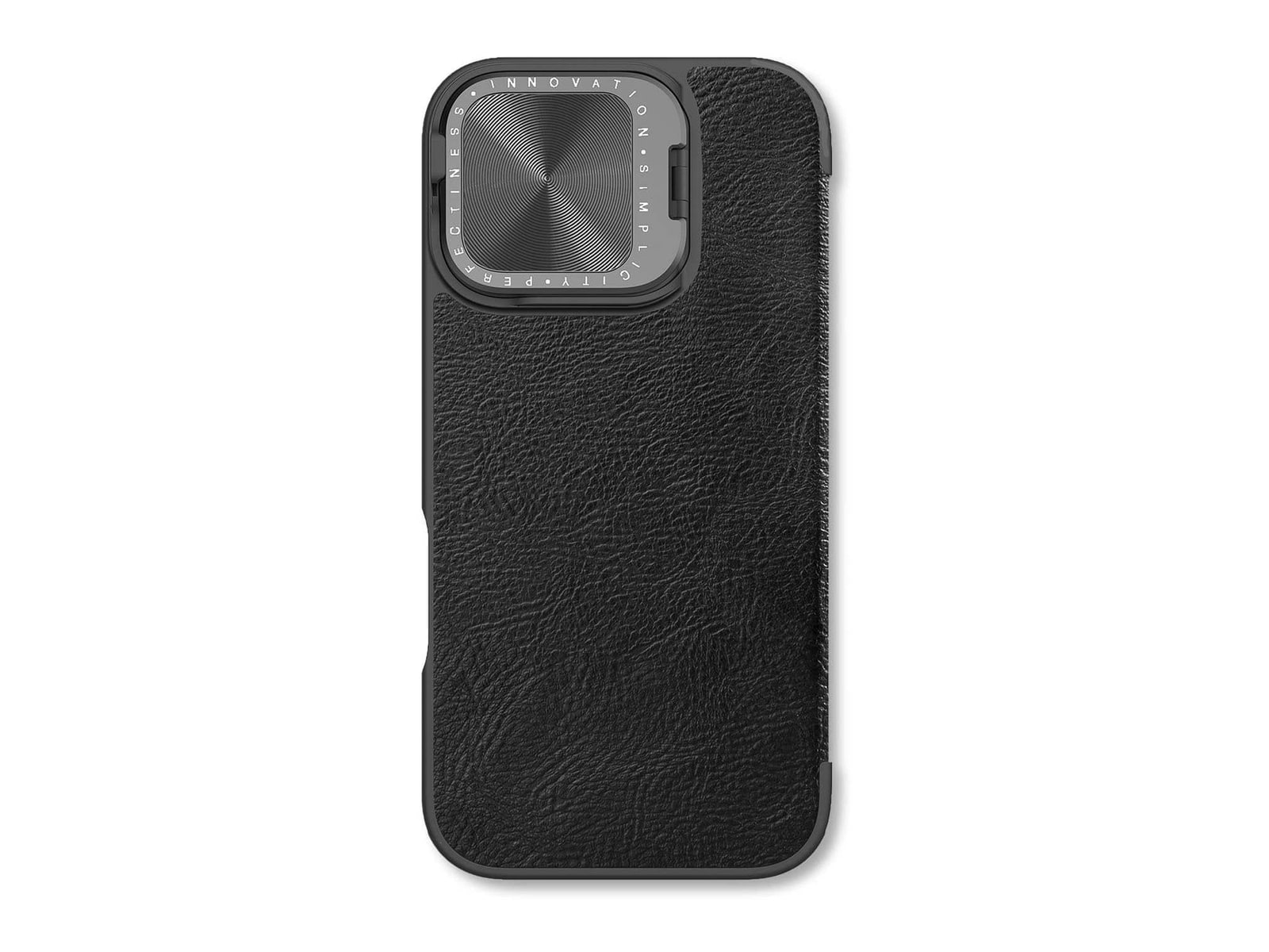 Nillkin - Qin CamProp Leather Case - iPhone 16 - Elegant Black