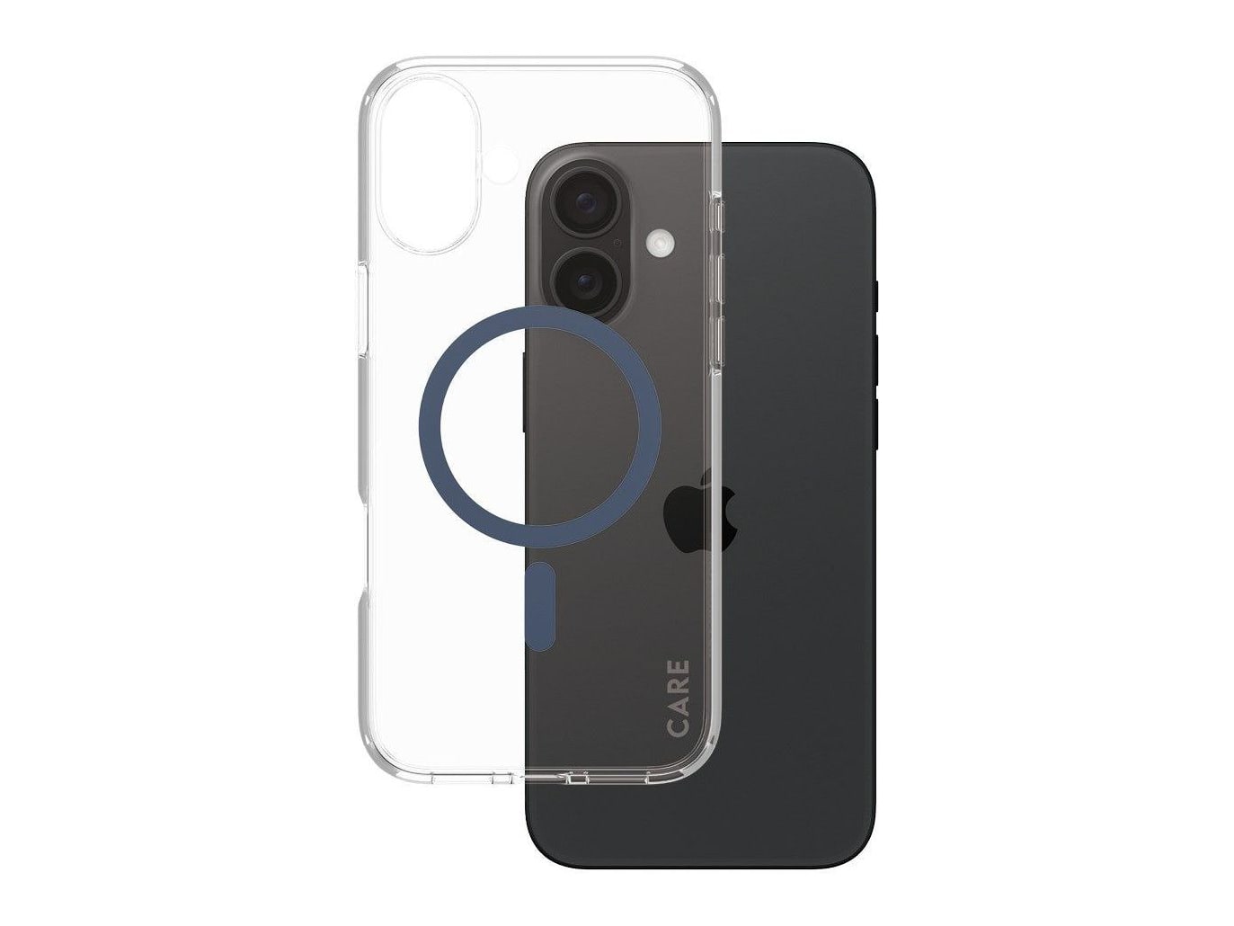 PanzerGlass - CARE Urban Combat Case Transparent w. Blue MagSafe iPhone 16 Plus