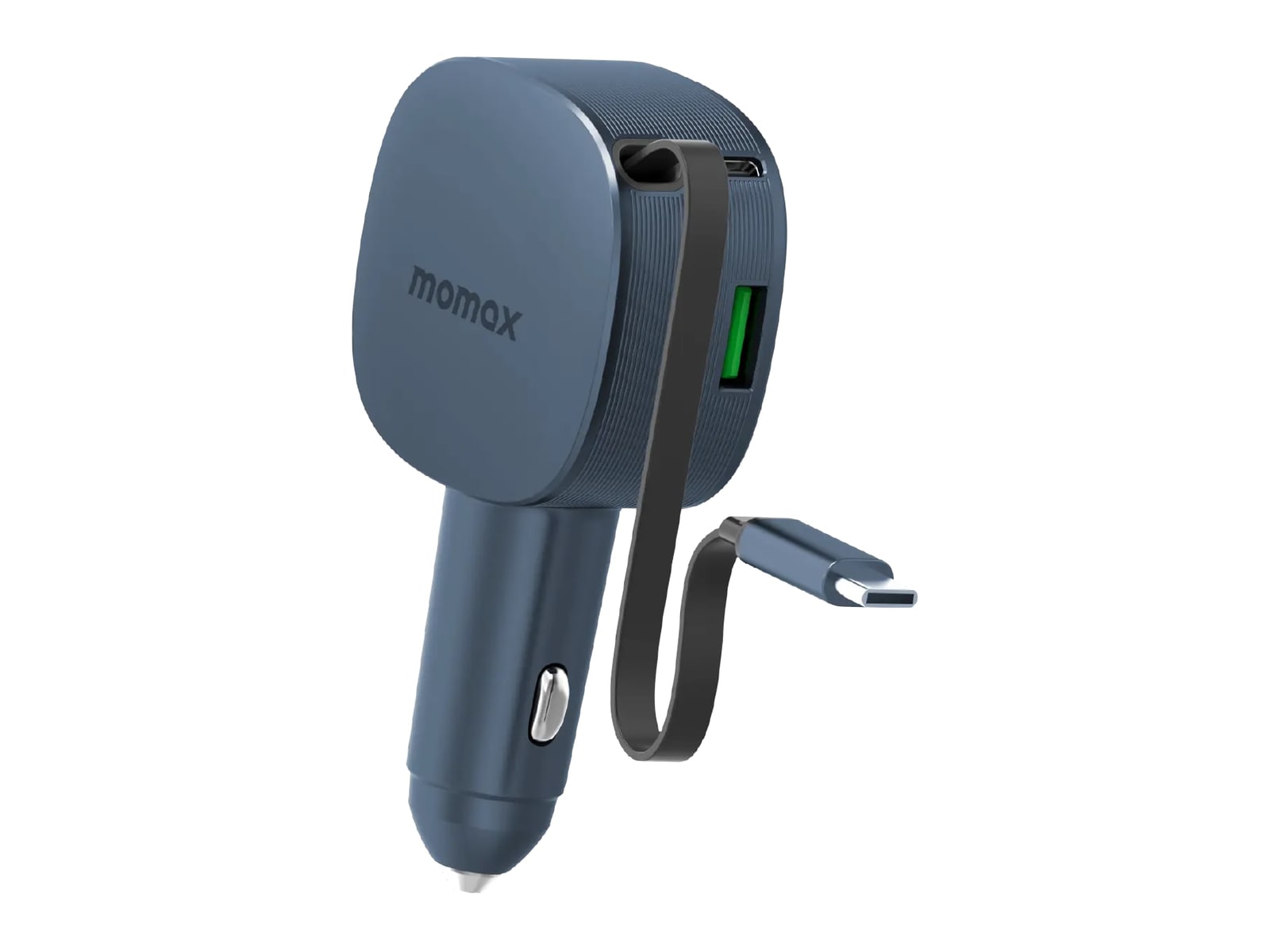 MOMAX - 1-Move+2-Port Car Charger Gray Car Chargers