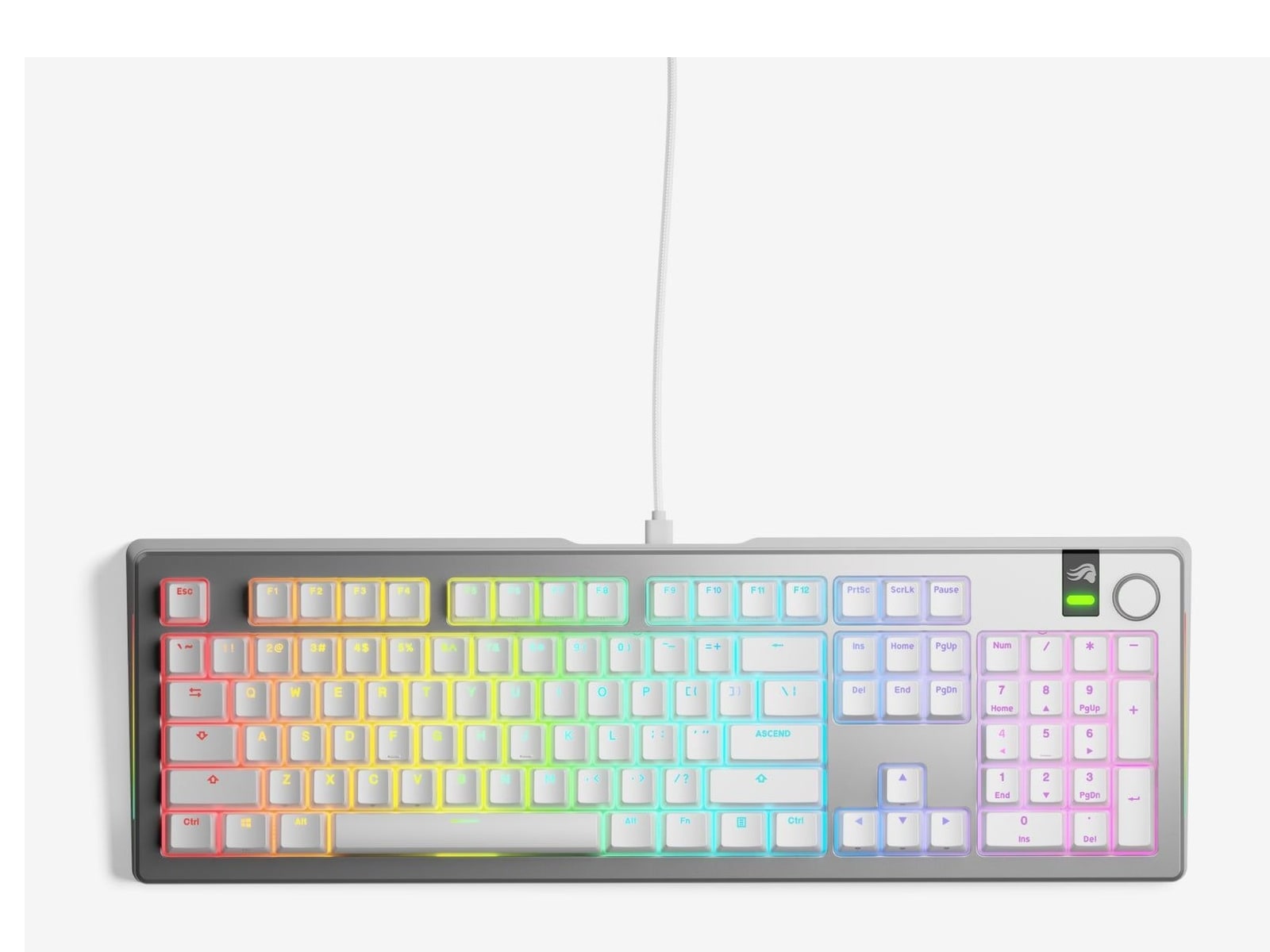 Glorious - GMMK 3 PRO Prebuilt 100% Mechanical Keyboards - Silver