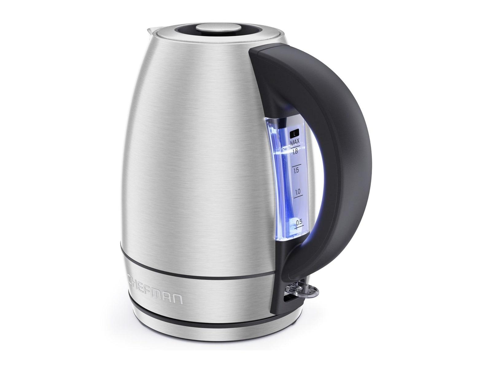 Chefman - 1.8 Liter Electric Kettle w/ Lift-Out Lid Stainless Steel Electric Kettles