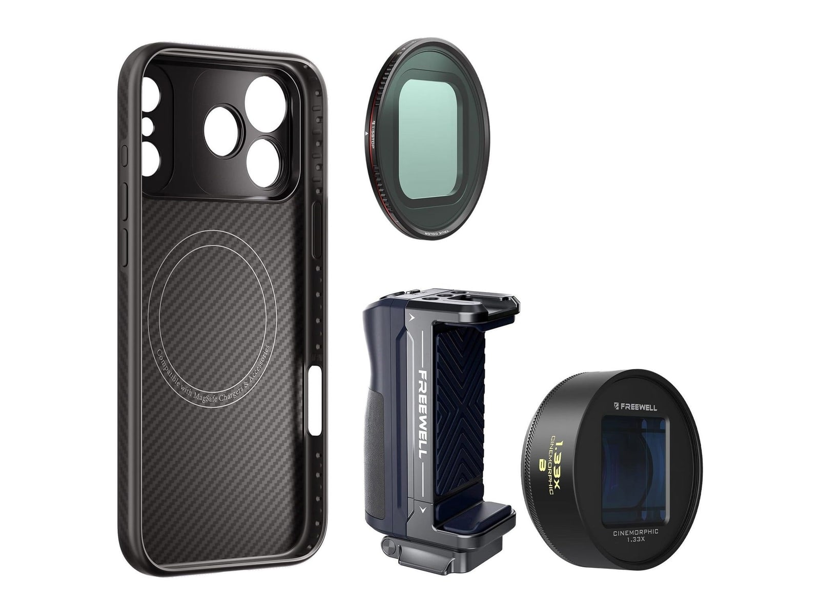 Freewell - iPhone Pro Filmmaker Cine Pro Kit Blue / iPhone 17 Pro Max Camera Accessories - Blue