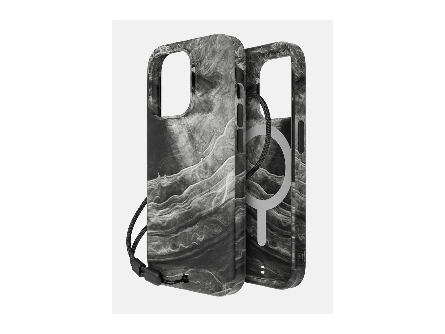 BodyGuardz - Carve MagSafe Marble iPhone 15 Pro - Black