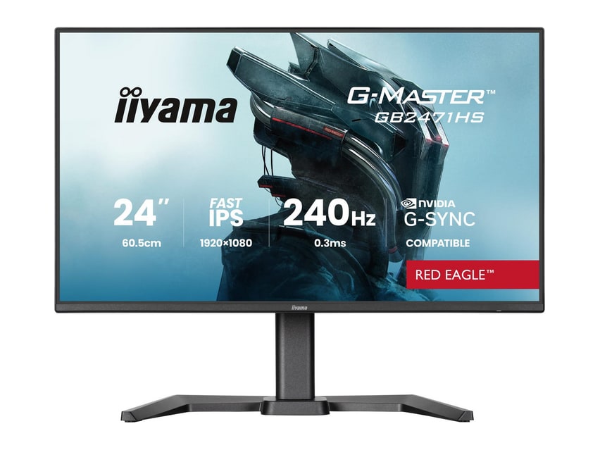 iiyama - 24" G-Master Red Eagle GB2471HS-B1 Full HD 240Hz Gaming Monitors - Black