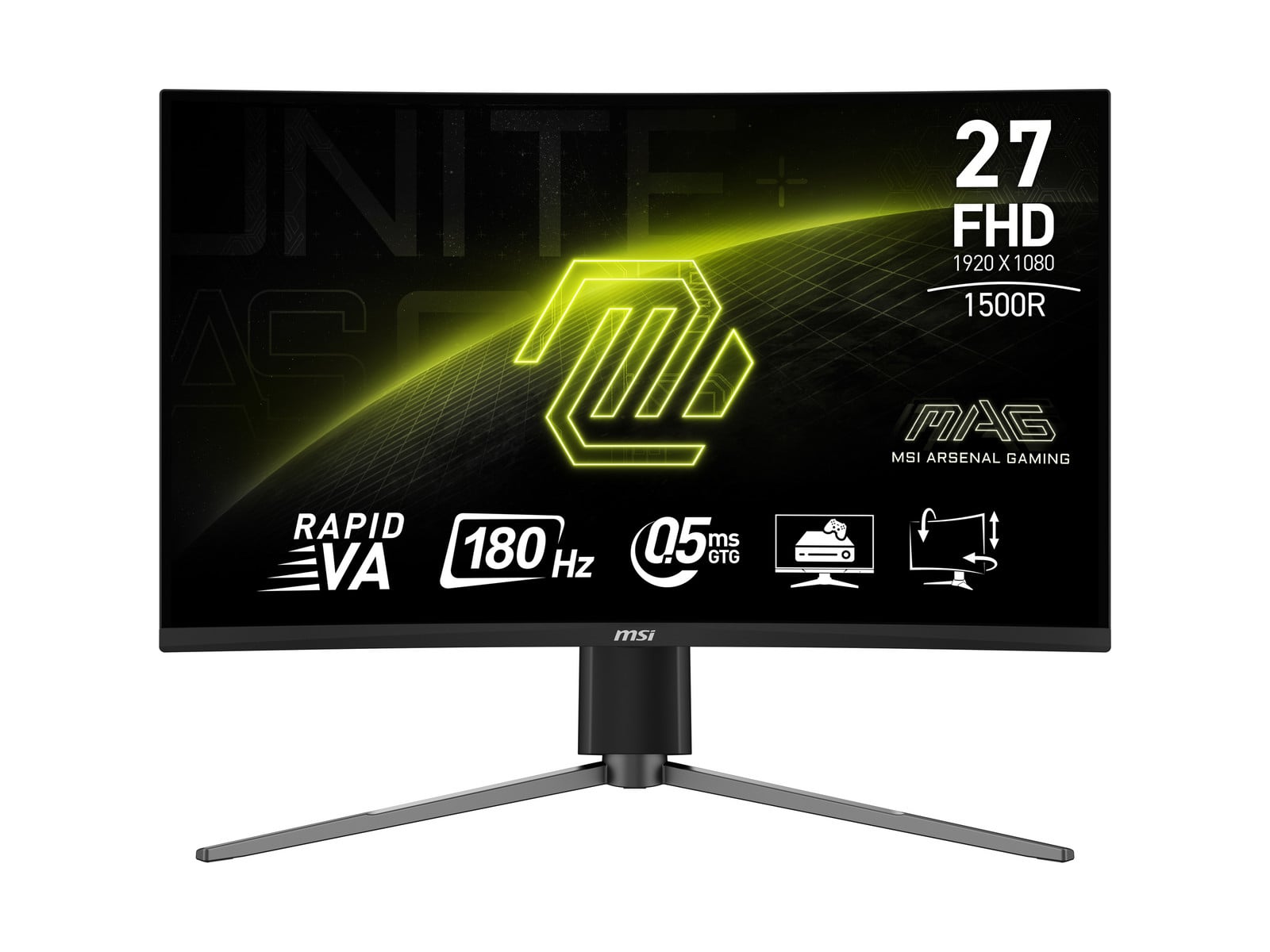 MSI - 27" MAG 27C6PF Full HD 180Hz Gaming Monitors