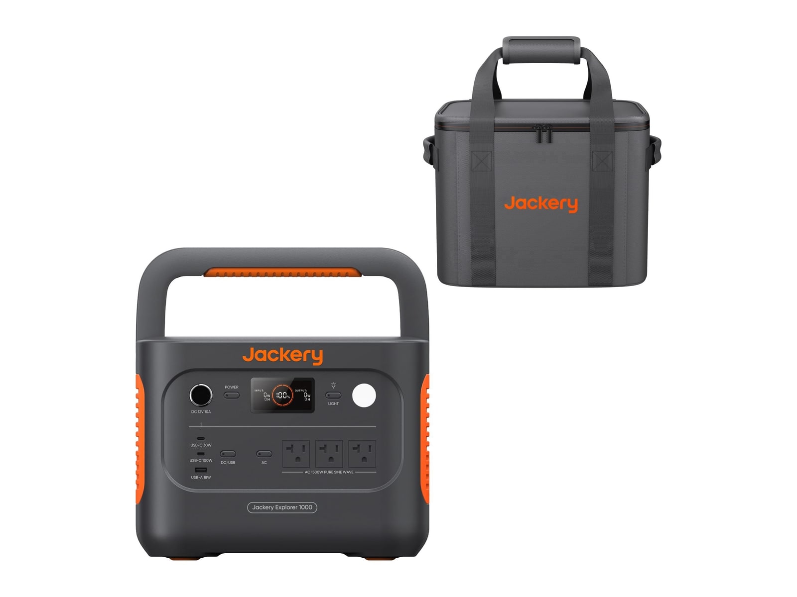 Jackery - Explorer 1000 v2 + Carry Bag 1070Wh Portable Power Stations - Black