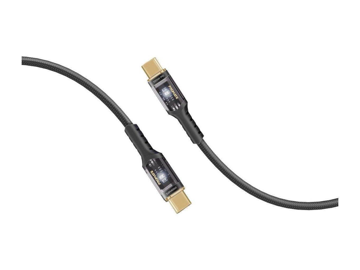 Promate - LucidLine-CC200 Black USB-C Cables