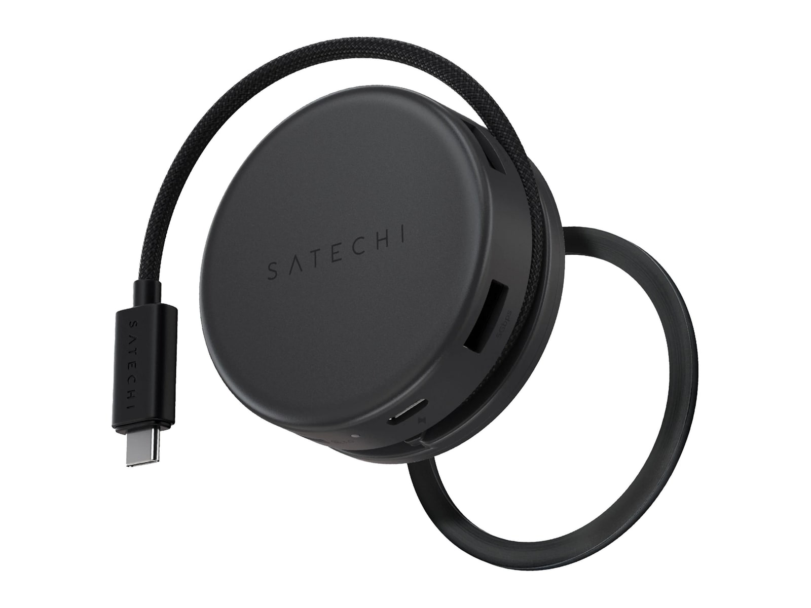 Satechi - OntheGo 7-in-1 Multiport Adapter USB Hubs - Black