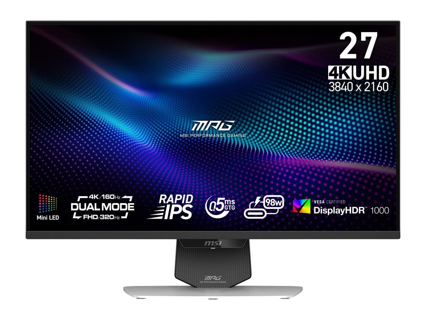 MSI - 27" MPG 274URDFW E16M 4K UHD 160Hz 4K/5K Monitors