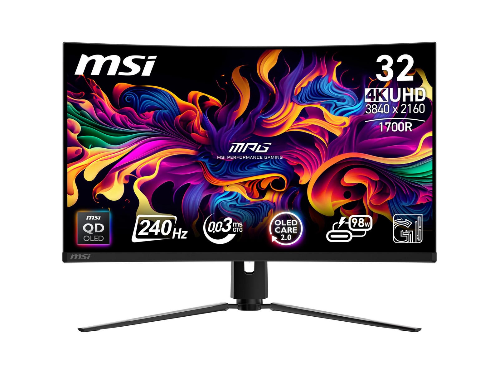MSI - 31.5" MPG 321CURXDE QD-OLED 4K UHD 240Hz OLED Monitors