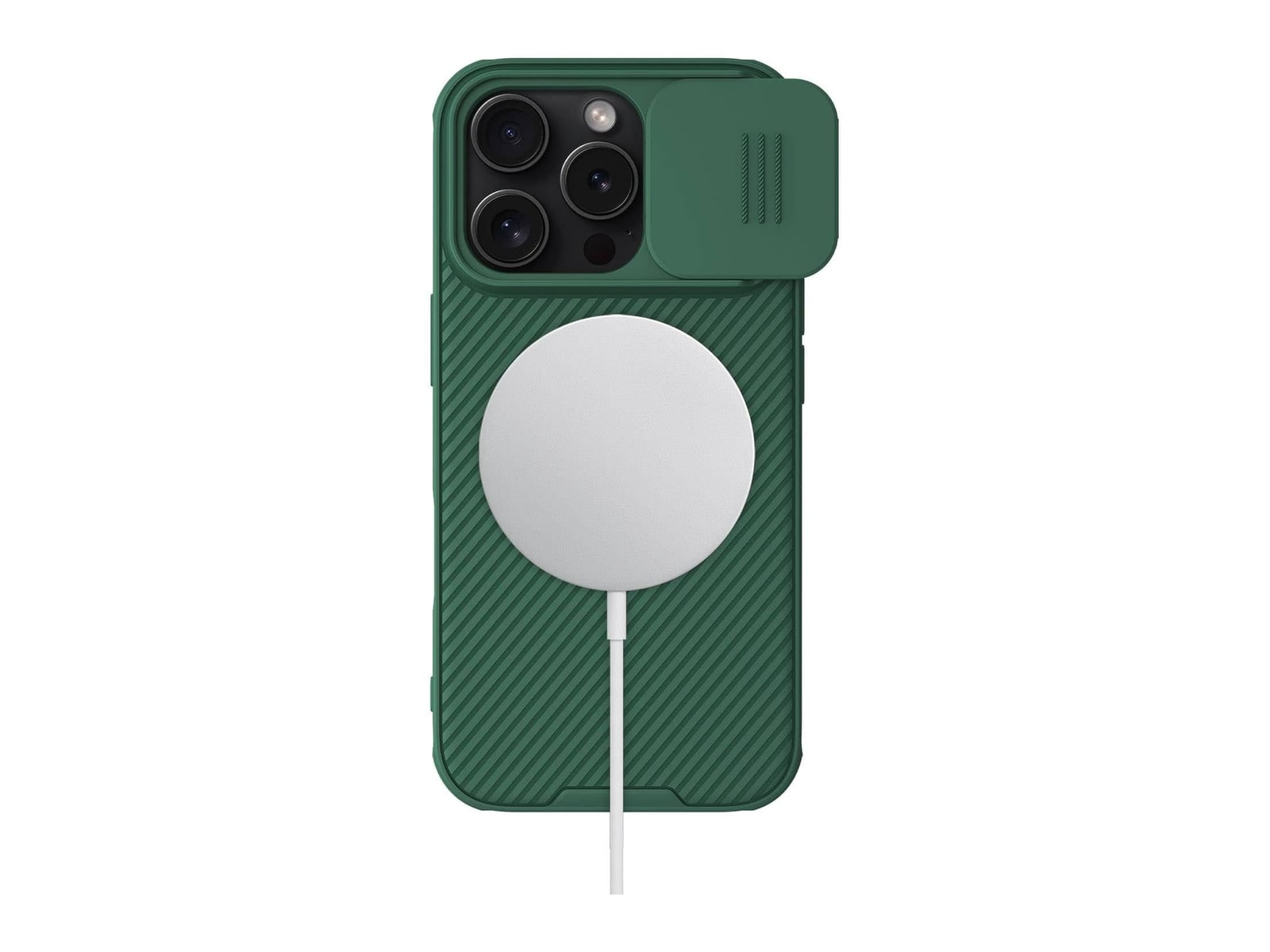 Nillkin - MagSafe Compatible CamShield Pro Case - iPhone 16 Pro - Deep Green