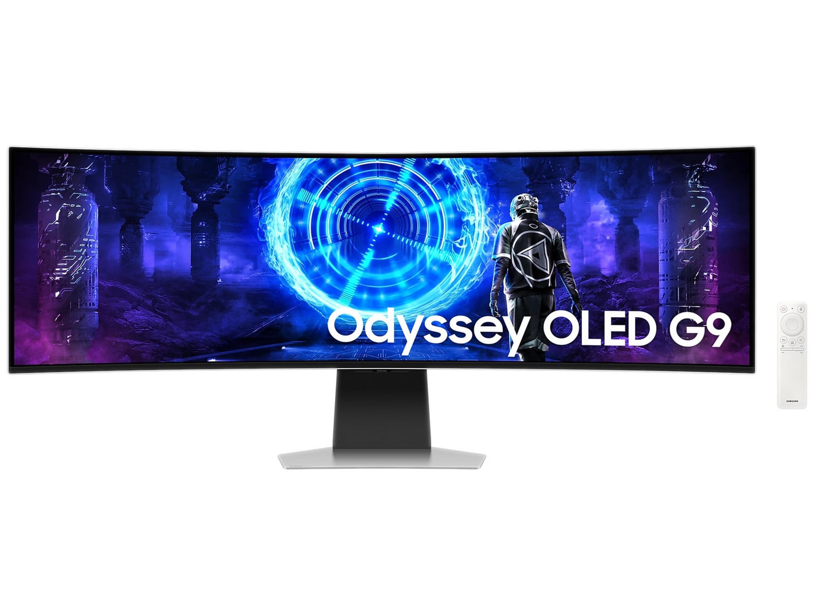 Samsung - 49" Odyssey OLED G9 S49DG950S DQHD 240Hz OLED Monitors - Silver