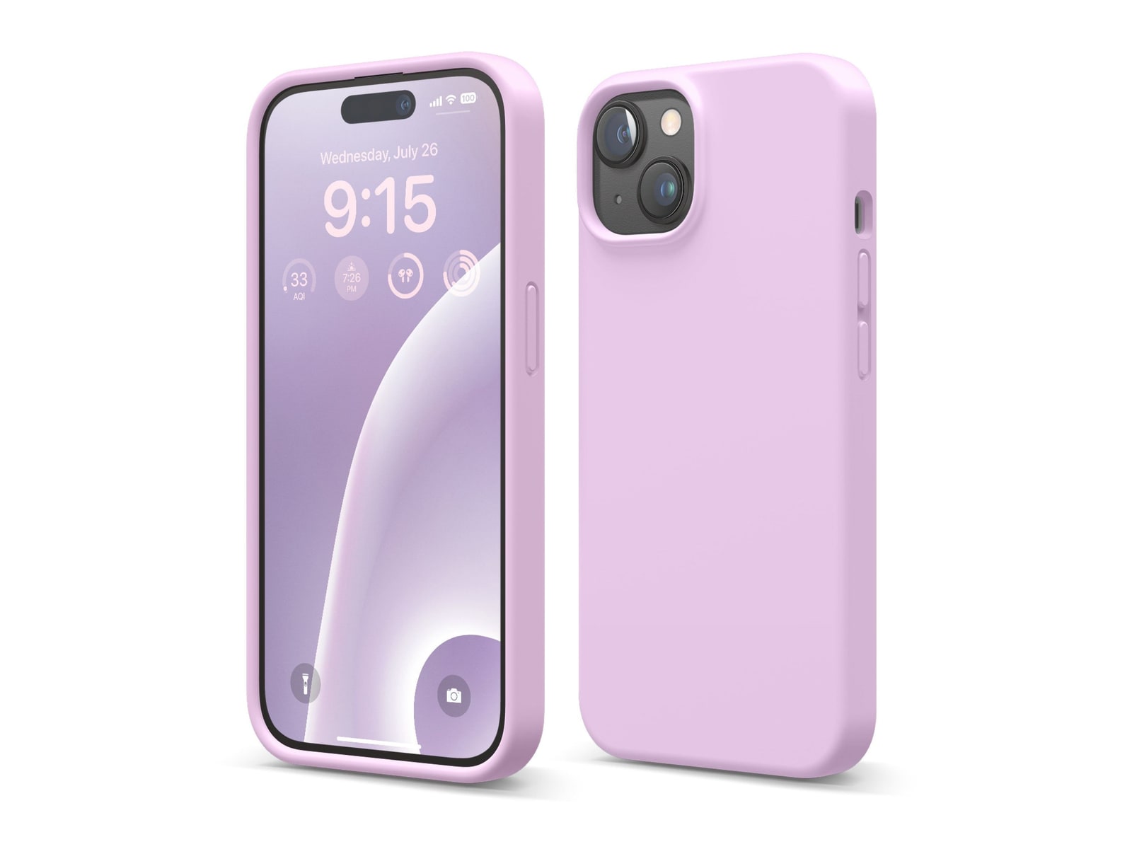 elago - Premium Silicone Case - iPhone 15 - Light Lilac