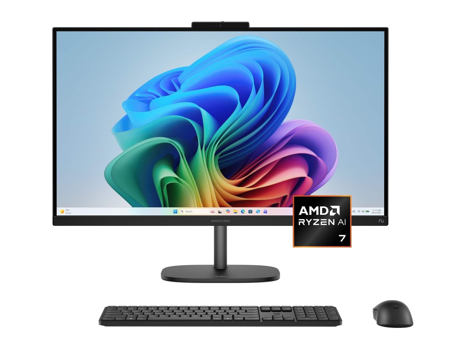HP - OmniStudio 27-cw0054 27" - AMD Ryzen AI 7 445 chip - 16GB Memory - 1TB SSD - Jet Black