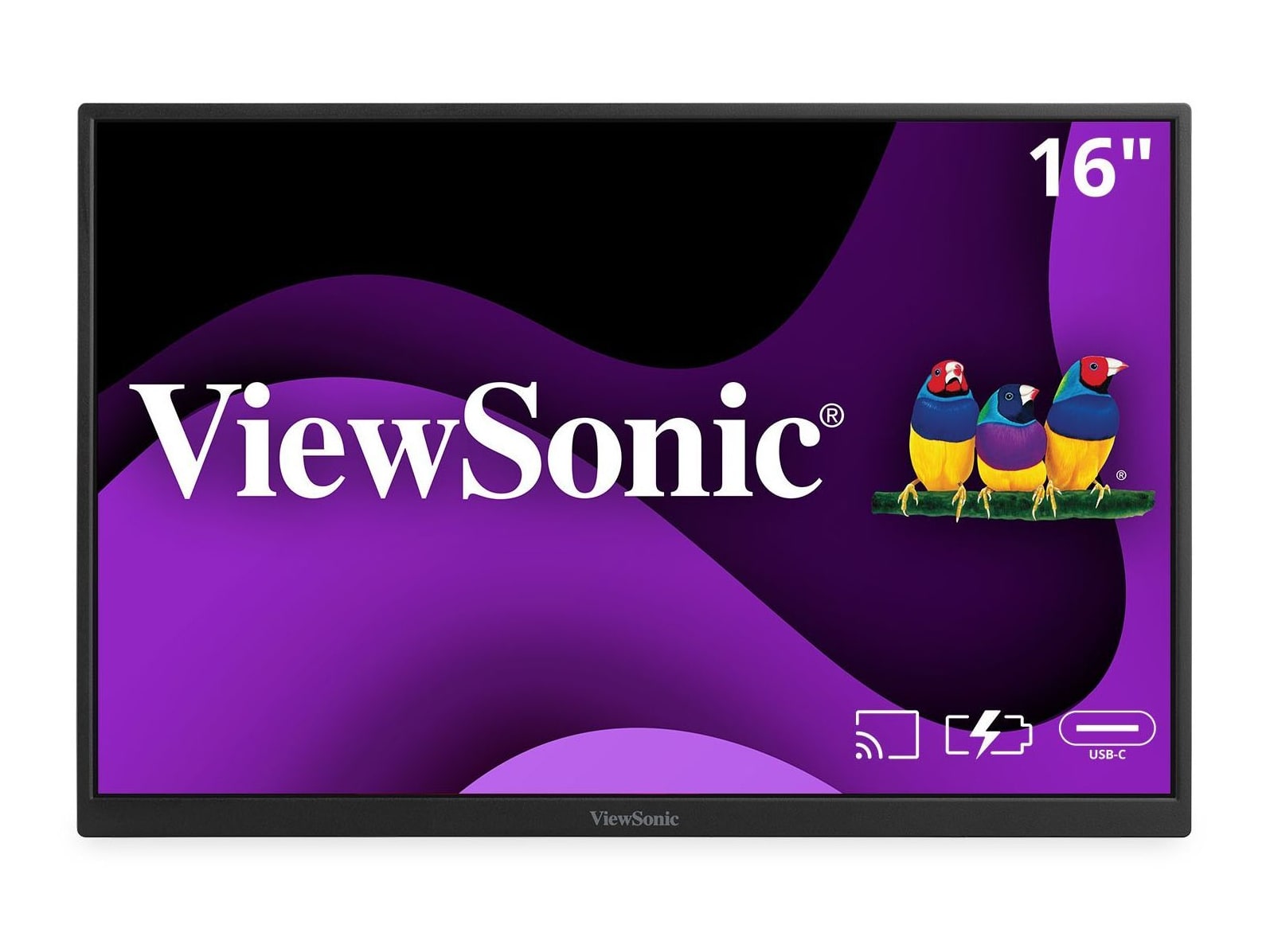 ViewSonic - 16" VG1656N WUXGA 60Hz Portable Monitors - Silver
