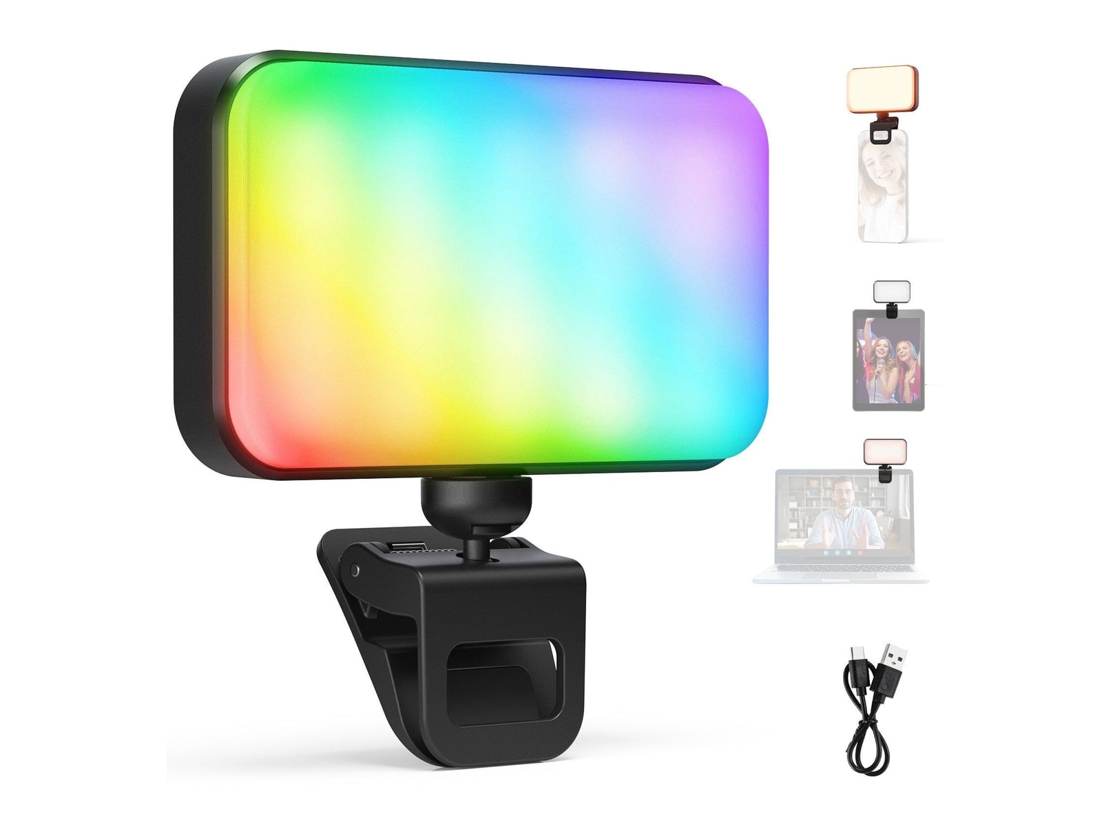 Neewer - N6C Clip On LED RGB Selfie Light Camera Accessories