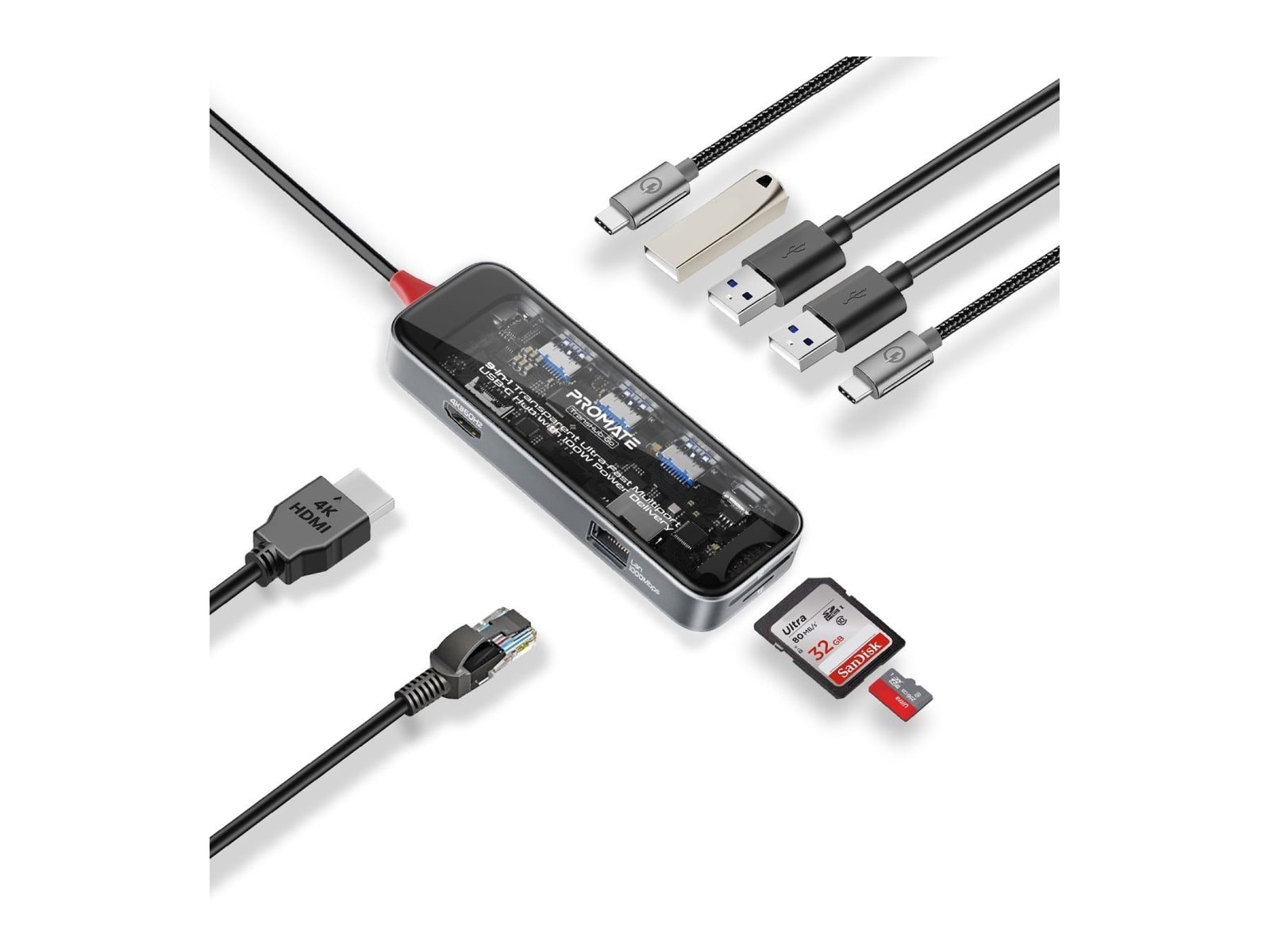 Promate - TransHub-Go USB Hubs