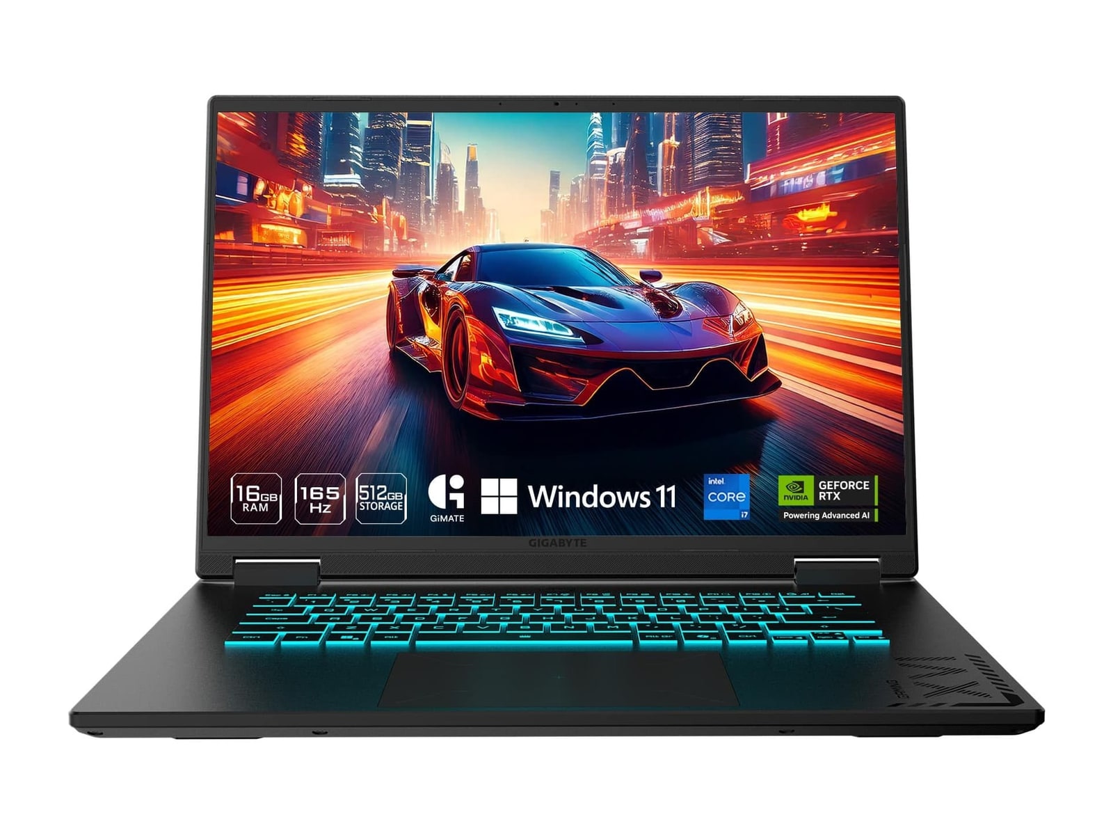 Gigabyte - GAMING A16 CMHI2US893SH 16" - Intel Core i7-13620H chip - 16GB Memory - 512GB SSD - Black Steel