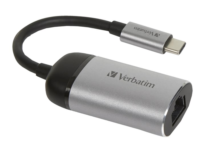 Verbatim - USB-C to Gigabit Ethernet Adapter USB Hubs - Silver