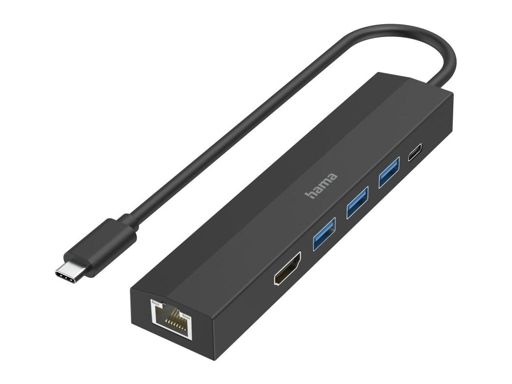 Hama - USB-C Multiport 6 Ports USB Hubs - Black