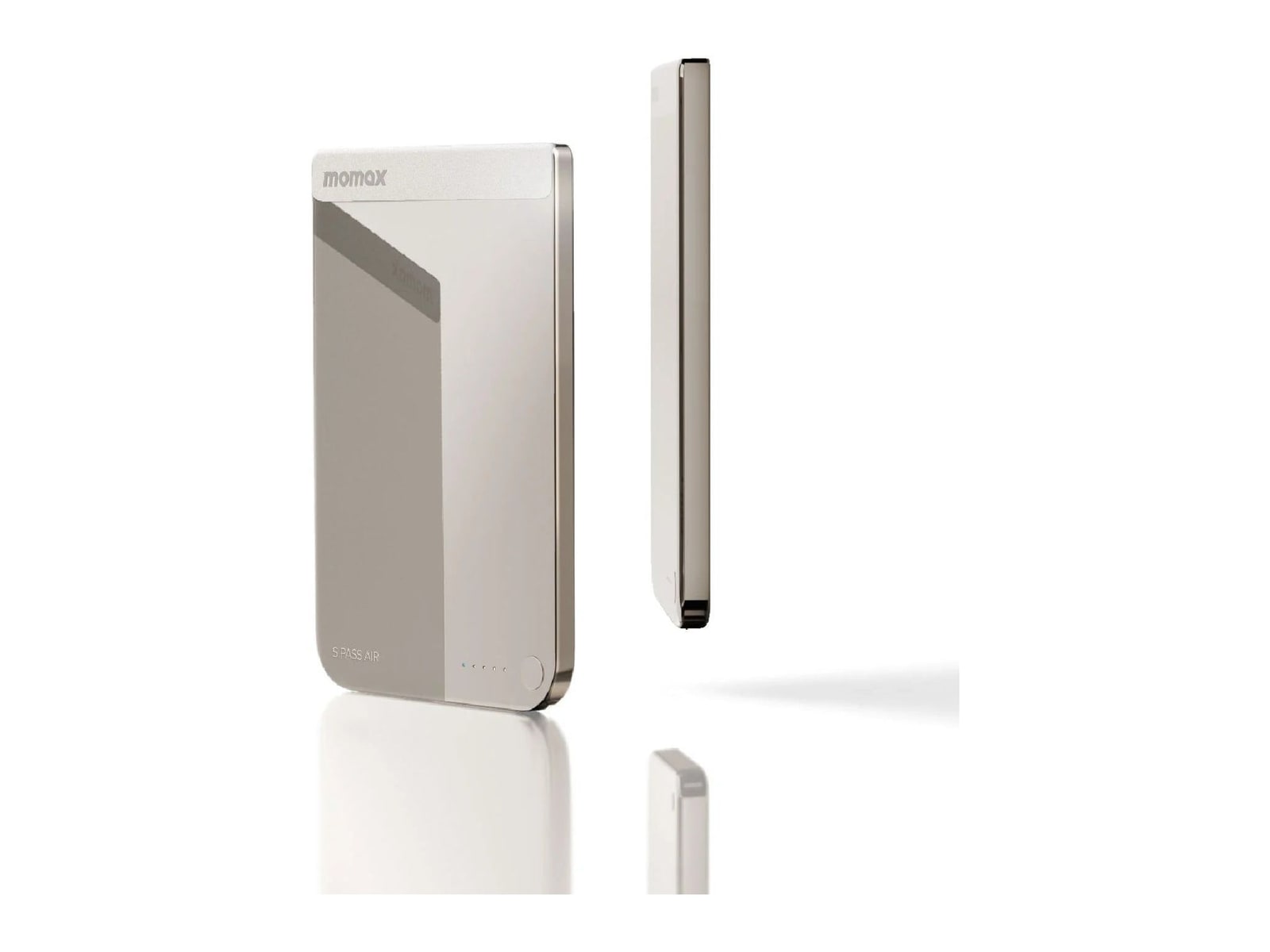 MOMAX - 1-Power S.Pass Air 5000mAh Magnetic Wireless Battery Pack Titanium Power Banks