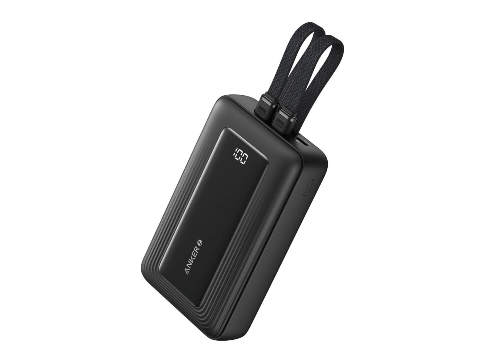 Anker - Zolo Power Bank (20K, Built-In USB-C and Lightning Cables) Black Power Banks