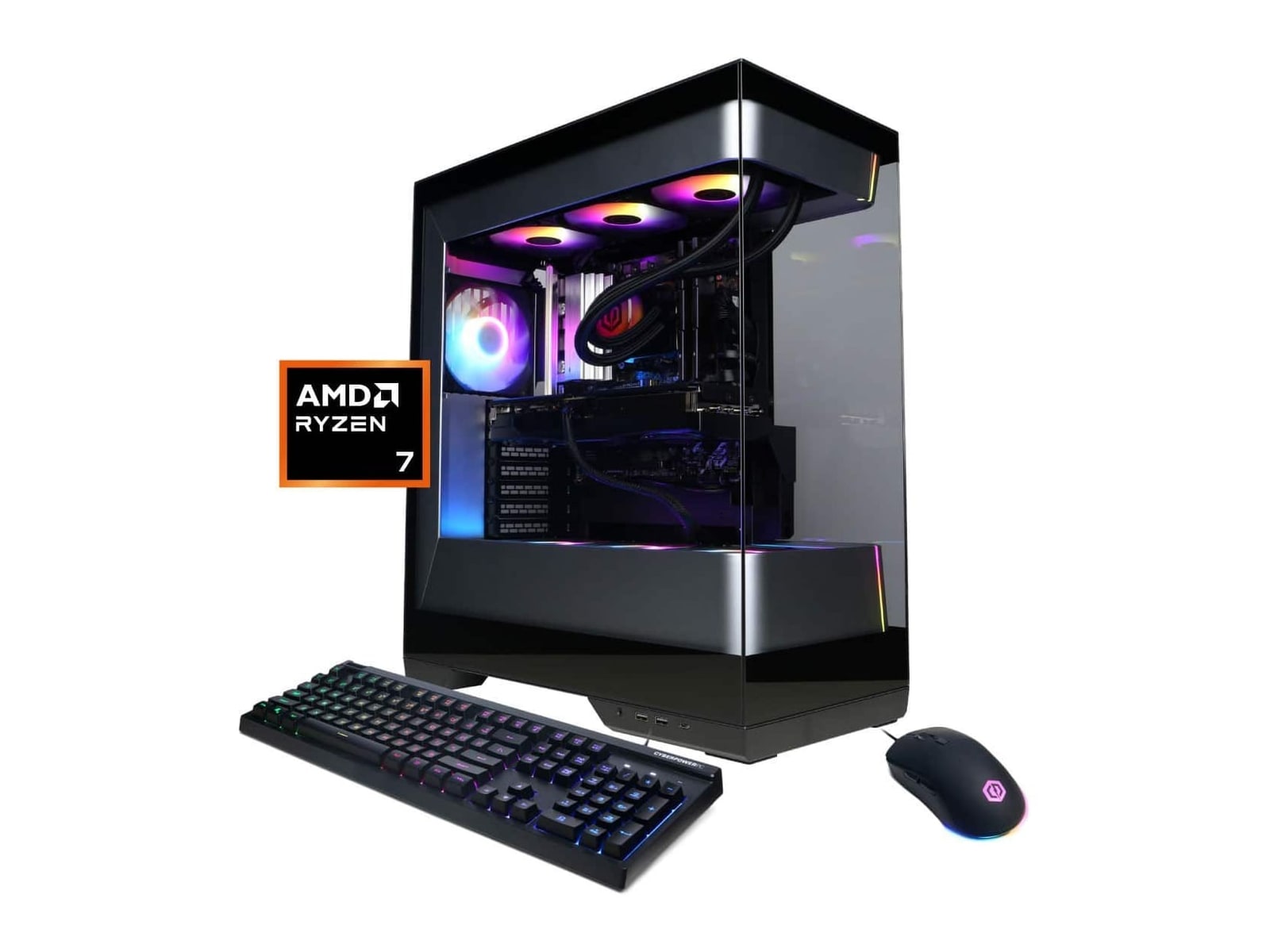 CyberPowerPC - SLC9000BSTV4 - AMD Ryzen 7 9800X3D chip - 32GB Memory - 2TB SSD - Black