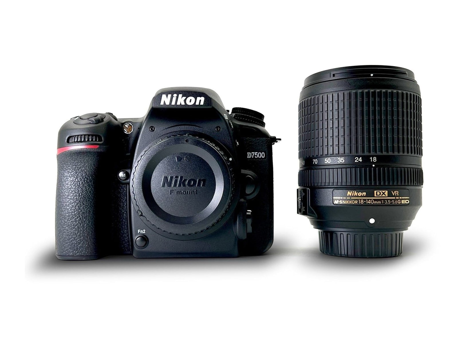 Nikon - D7500 20.9MP DSLR Cameras with 18-140mm f/3.5-5.6 Lens - Black