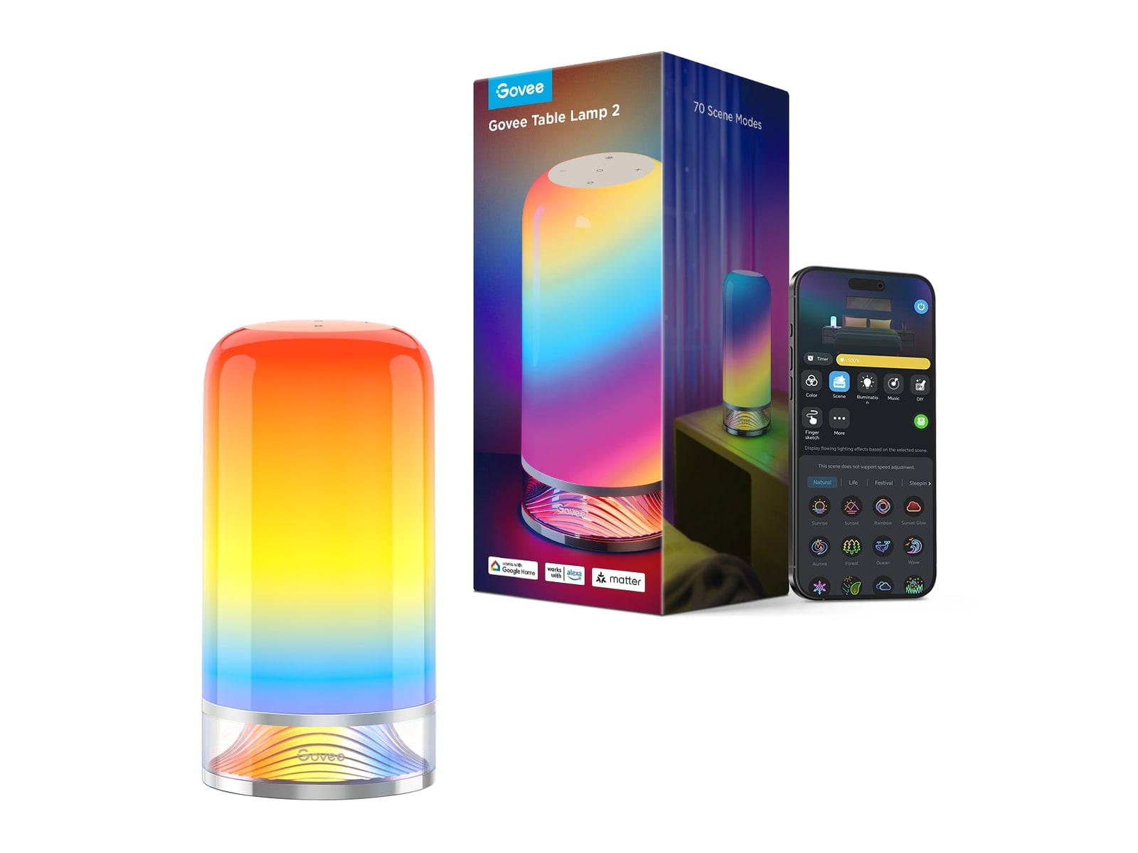 Govee - Table Lamp 2 Smart Lighting - White