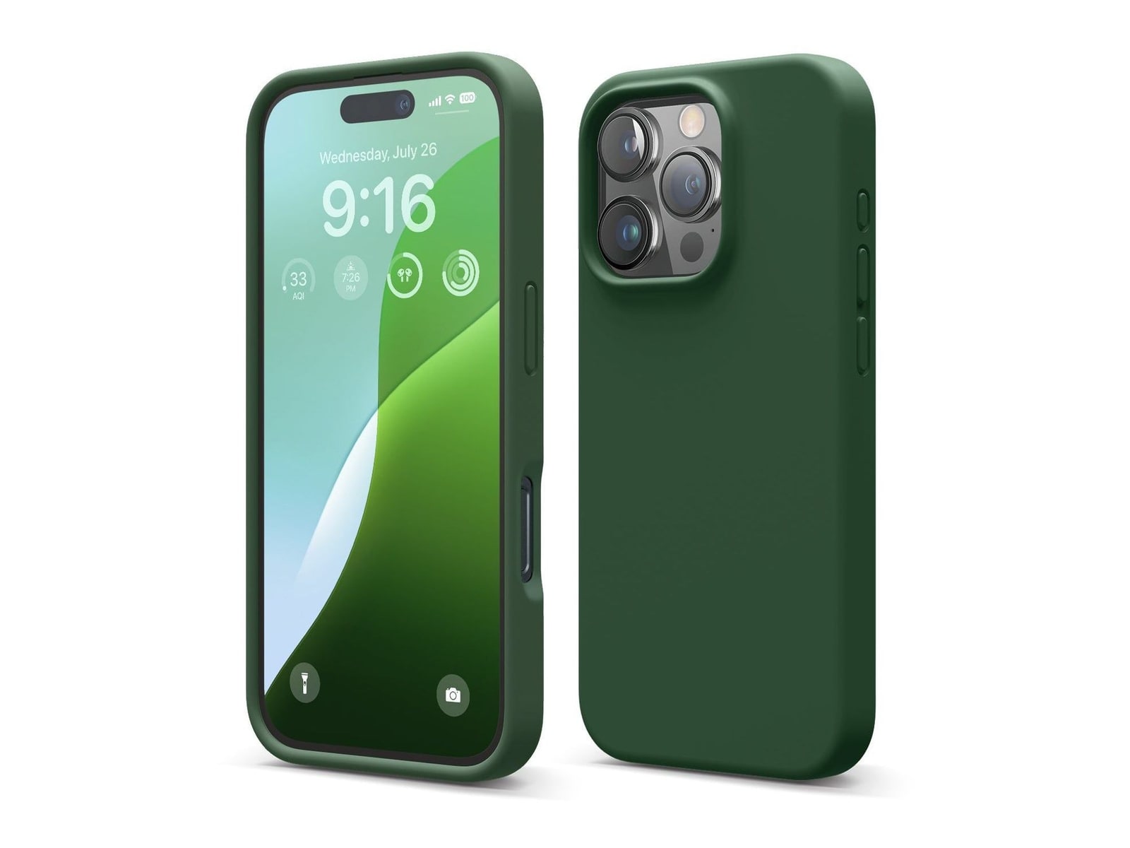 elago - Premium Silicone Case - iPhone 16 Pro - Alpine Green