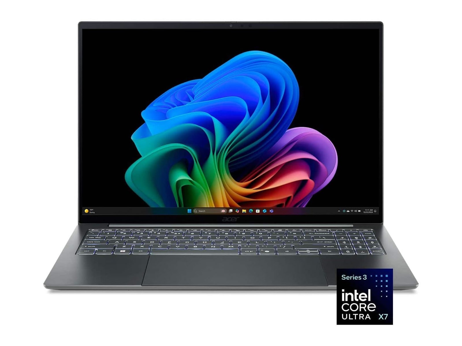 Acer - Swift 16 AI SF16-71T-70PN 16" - Intel Core Ultra X7 358H chip - 16GB Memory - 1TB SSD - Basalt Gray