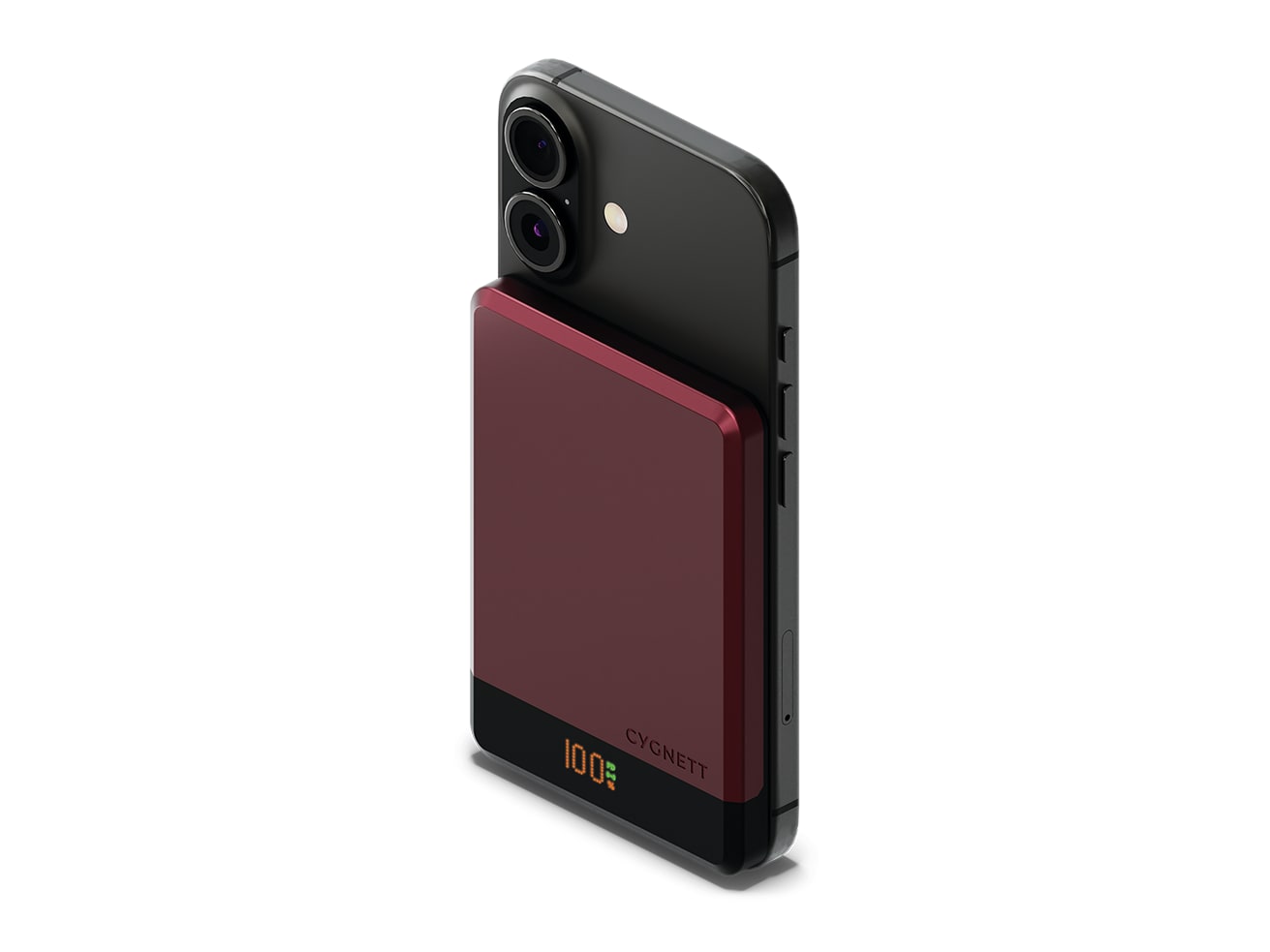 Cygnett - MagSlim Magnetic Wireless Power Bank 5K - Cherry Power Banks