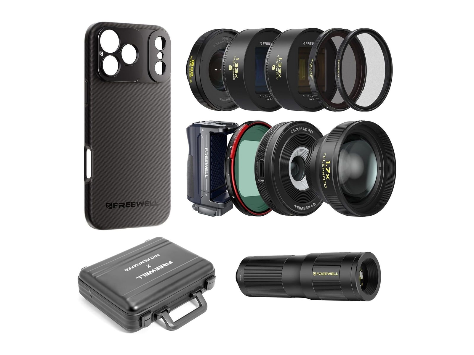 Freewell - iPhone Cinematographer Pro Kit iPhone 17 Pro Max / 1.33x Anamorphic Camera Accessories