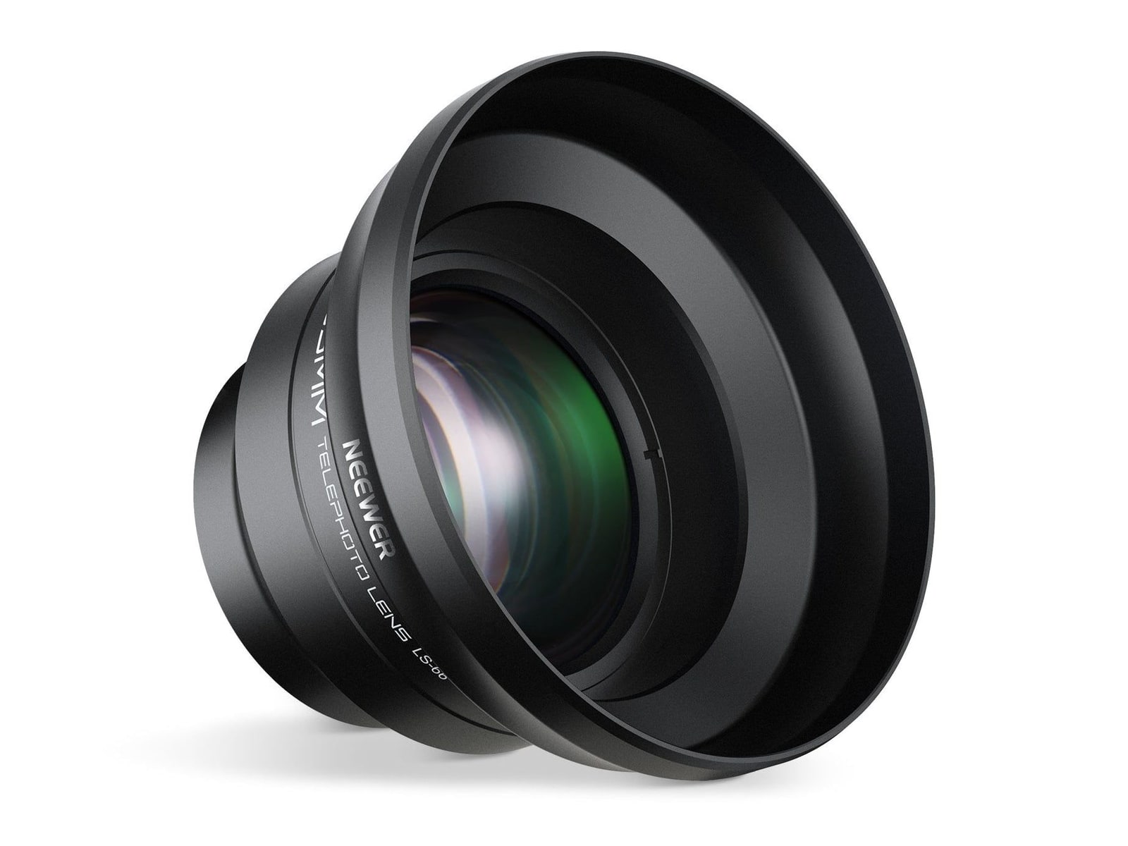 Neewer - LS-66 65mm HD Telephoto Phone Lens with 17mm Thread & Lens Hood Camera Accessories - Black