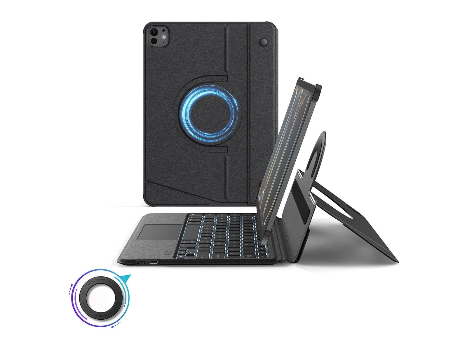 Nillkin - MagicEase Ultra-Slim Magnetic Backlit Keyboard - iPad Pro 11-inch (M4/M5) - Black
