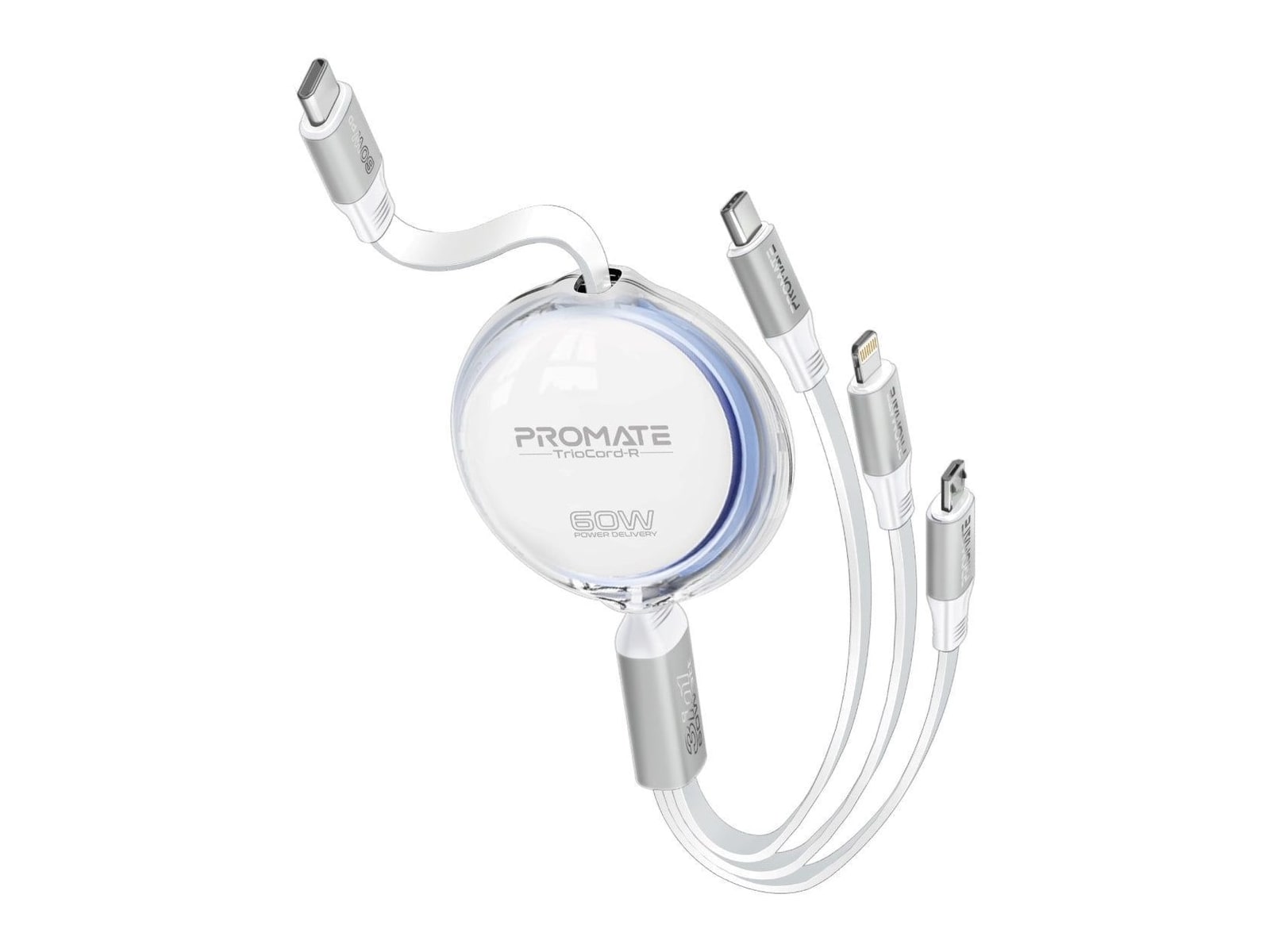 Promate - TrioCord-R USB-C Cables - White