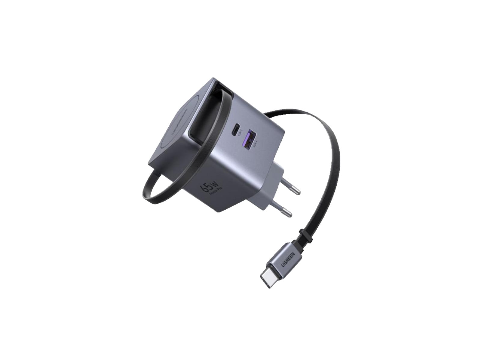 UGREEN - Nexode Retractable 65W GaN Charger Wall Chargers