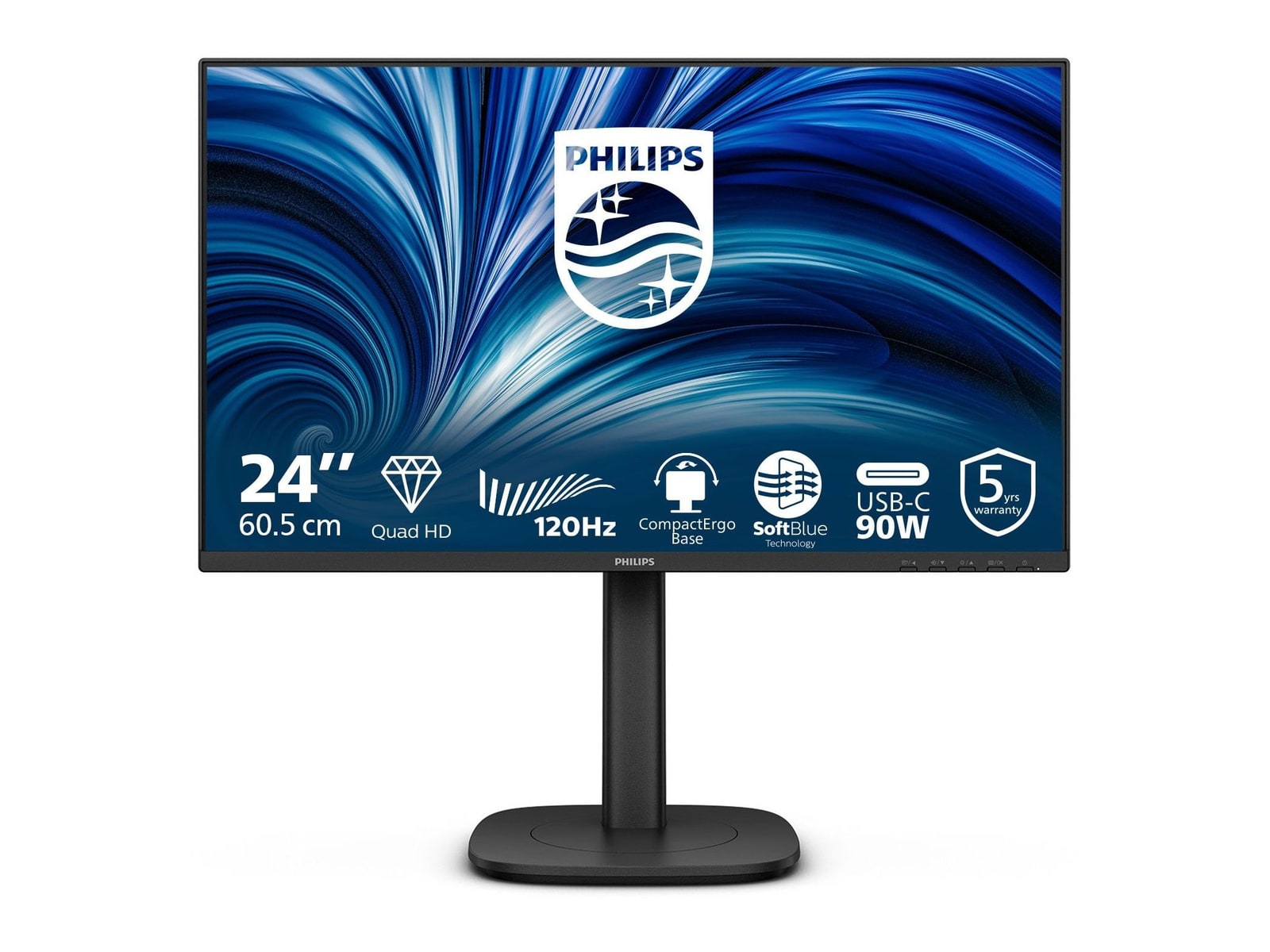 Philips - 23.8" 24B2U3601 QHD 120Hz Professional Monitors - Black