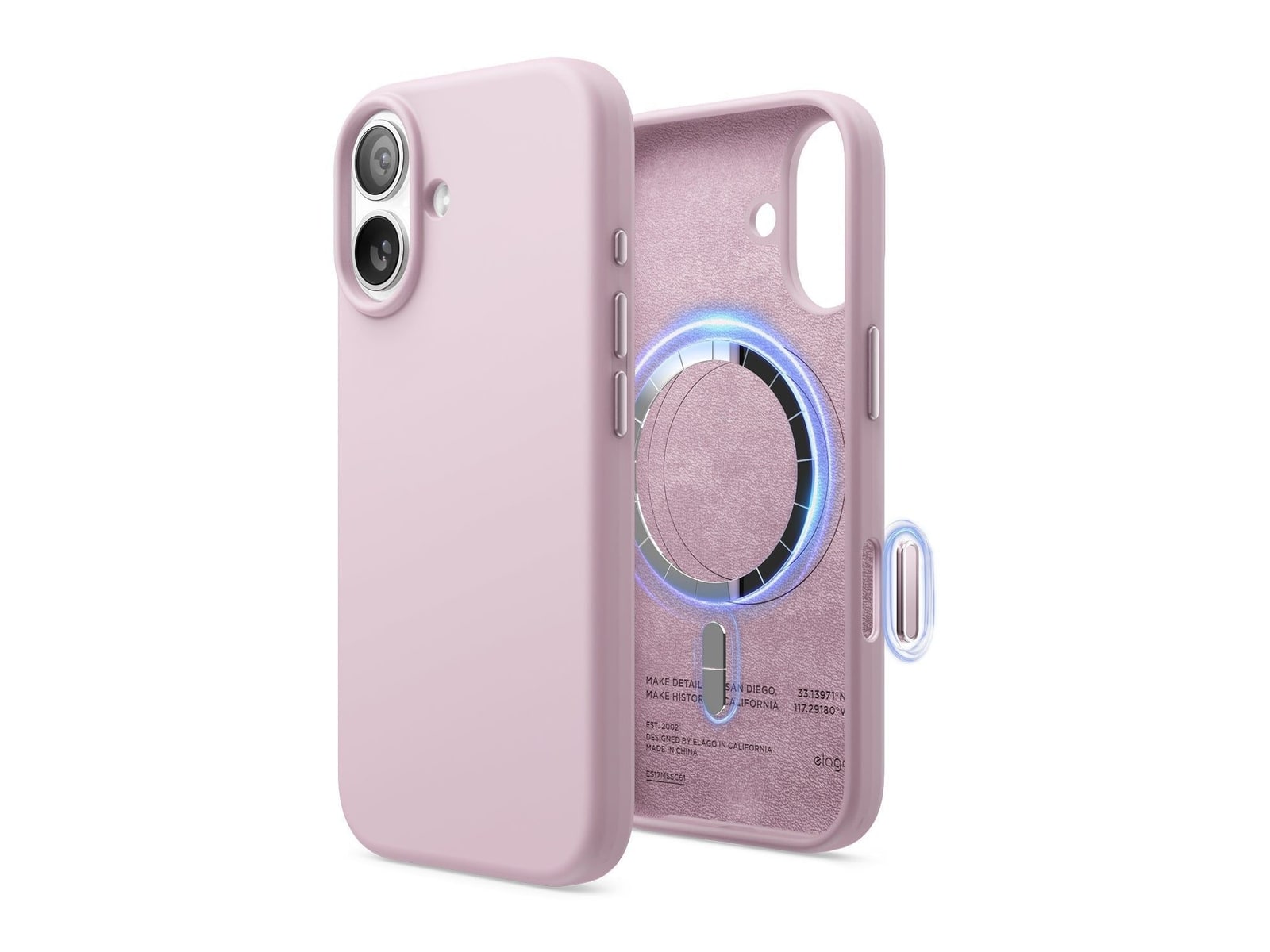 elago - MagSafe Silicone Case - iPhone 17 - Light Lilac