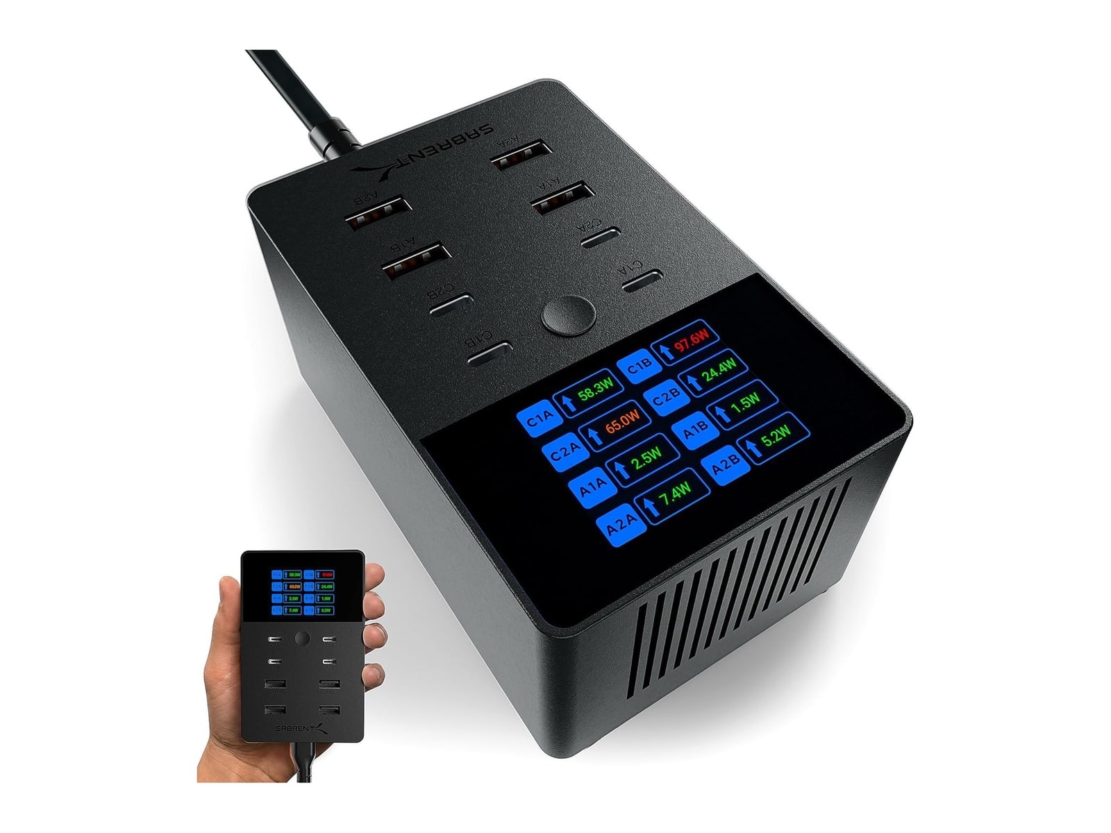 Sabrent - Voltik 252W 8-PORT USB PD 3.0 Charger Wall Chargers