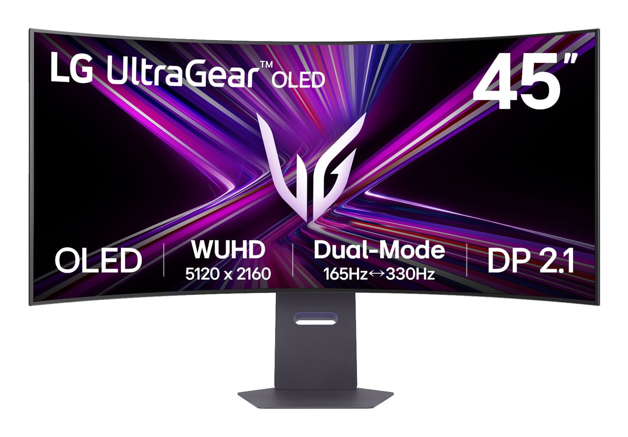 LG - 45 inch UltraGear 45GX950A 5120 x 2160 330Hz OLED Monitors - Black
