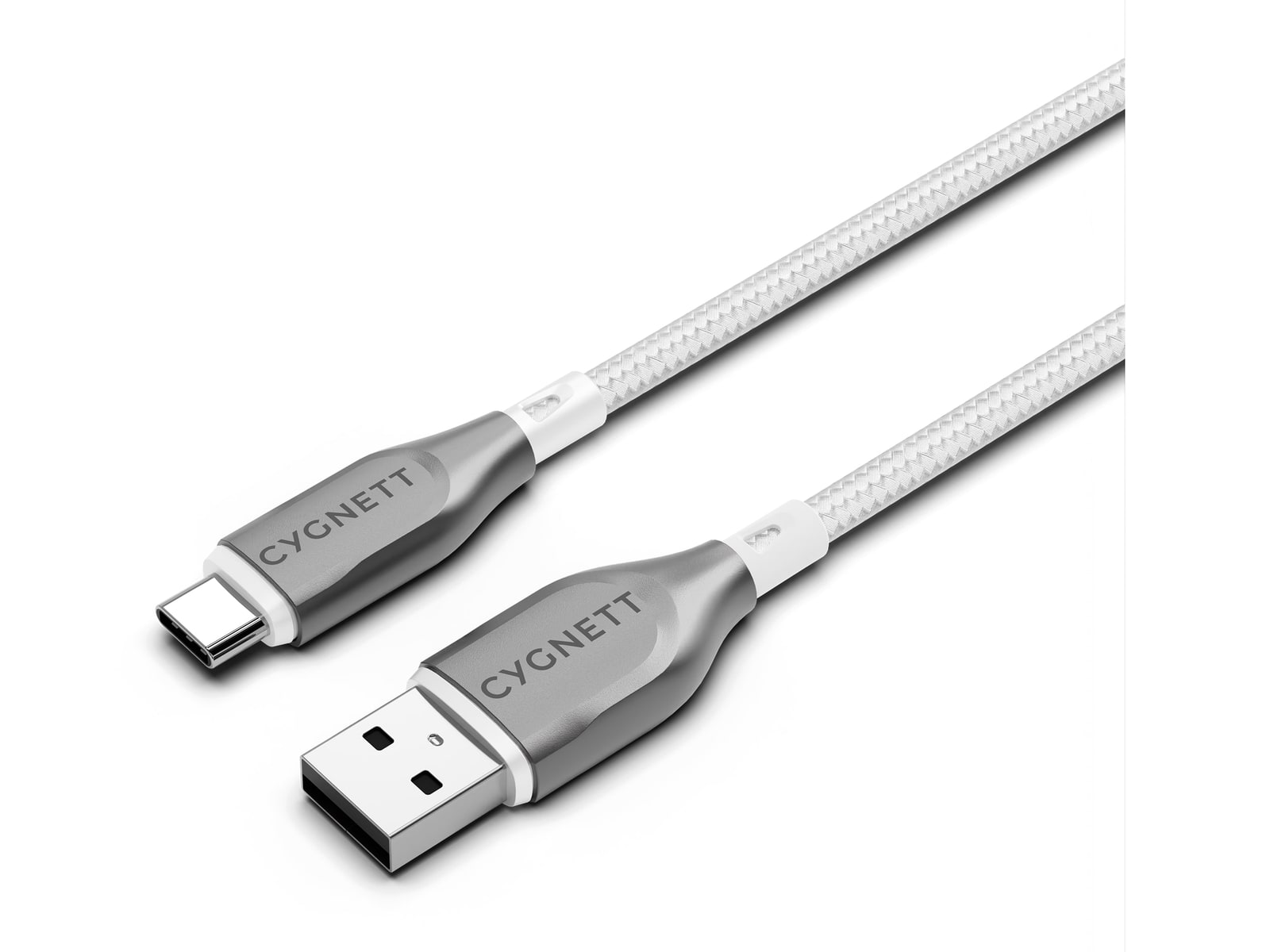 Cygnett - Armoured USB-C to USB-A Cable - 2M - White Charging Cables