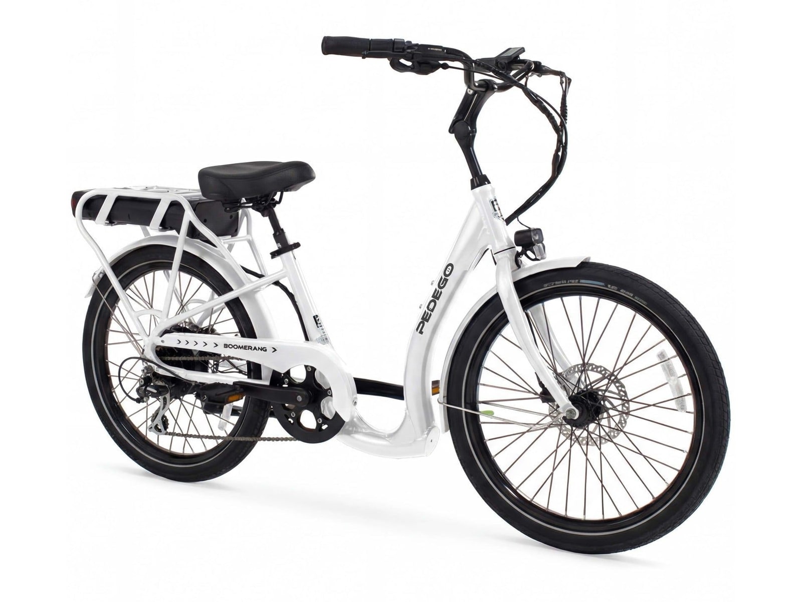Pedego - Boomerang Core 24-inch Step-Thru Gloss White Electric Bikes